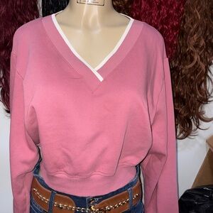PINK Victoria's Secret Dusty Rose V-Neck Sweater